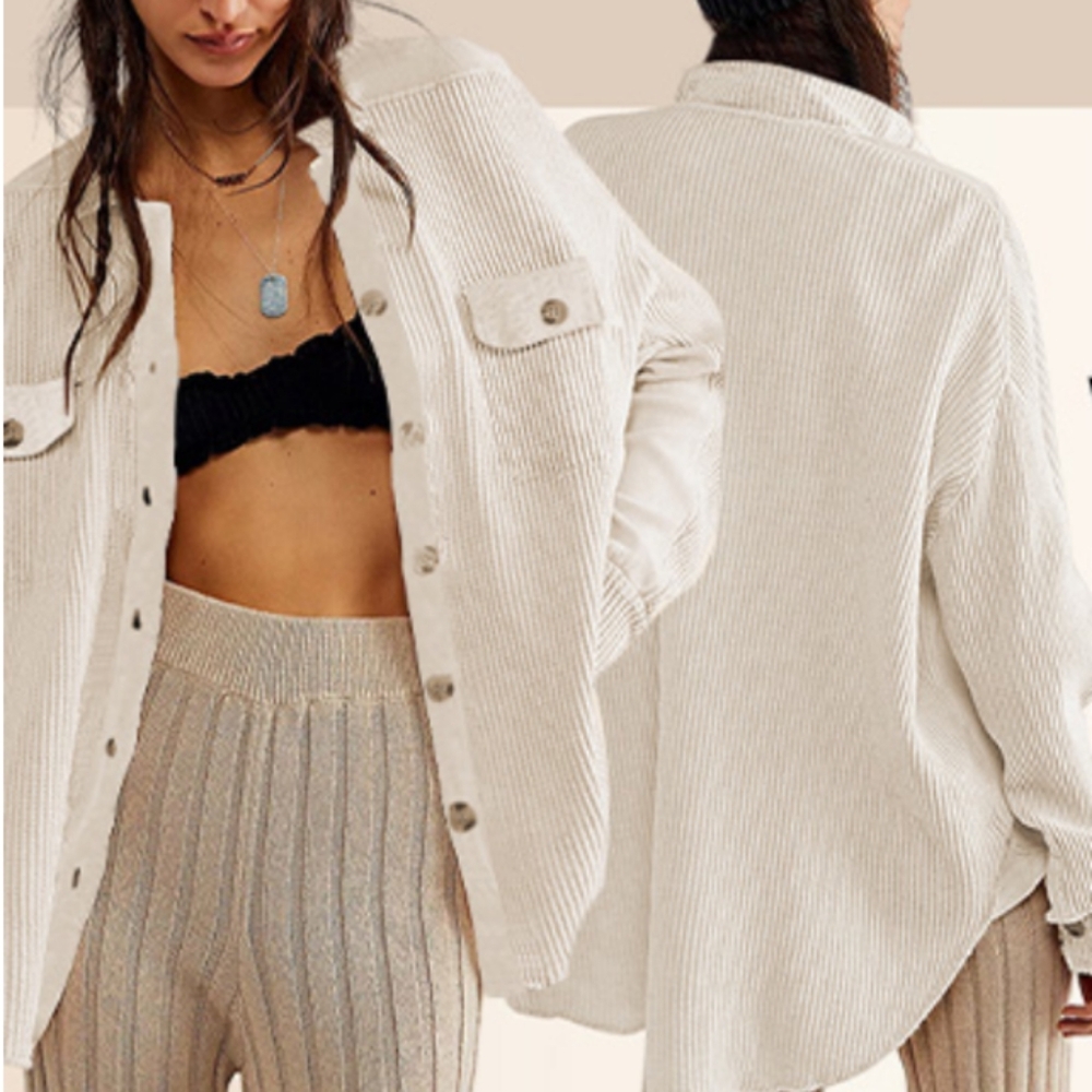 Saukole waffle knit shacket